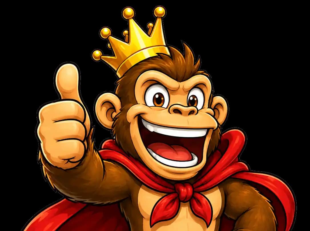 Crowned monkey king mascot